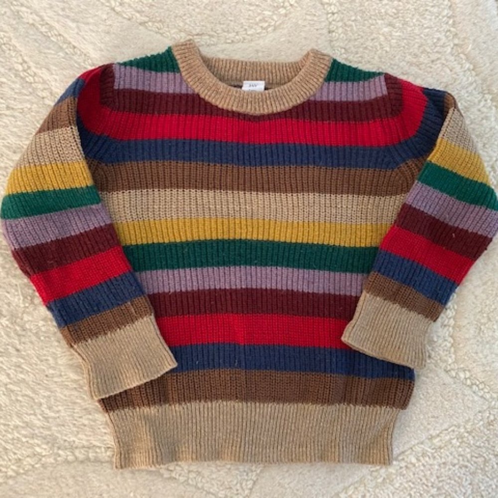 Baby Gap 3T Rainbow Striped Sweater